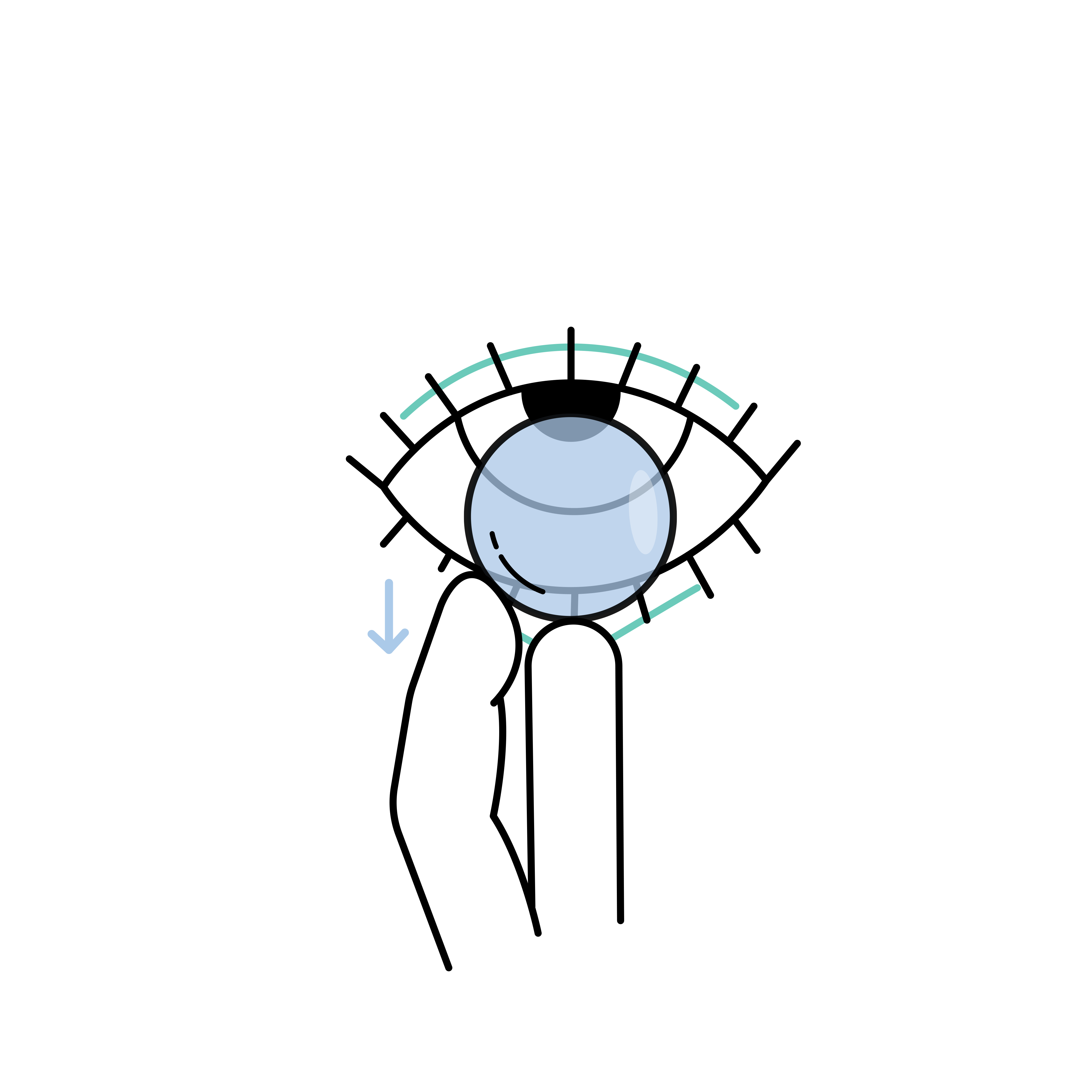 Removing Contact Lenses - Slide Lens Down