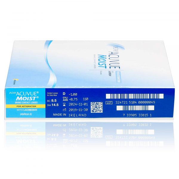 1 Day Acuvue Moist for Astigmatism - 90 pack side