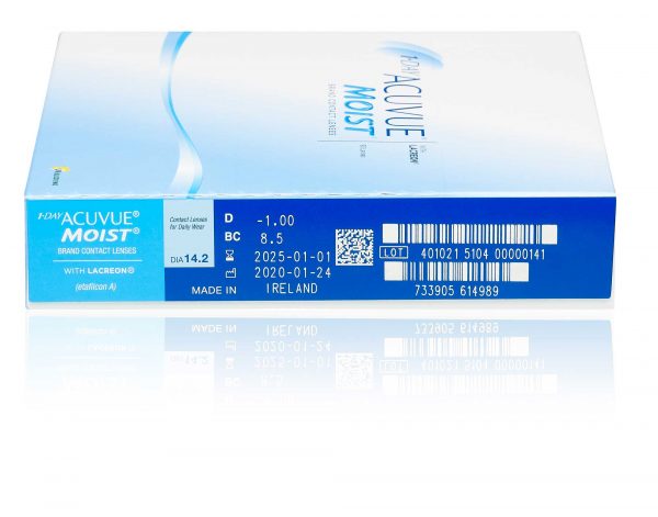 1 Day Acuvue Moist - 90 pack side